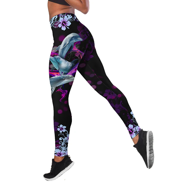 Once In A Blue Moon Sport Suit Tank + Legging Fitness Set