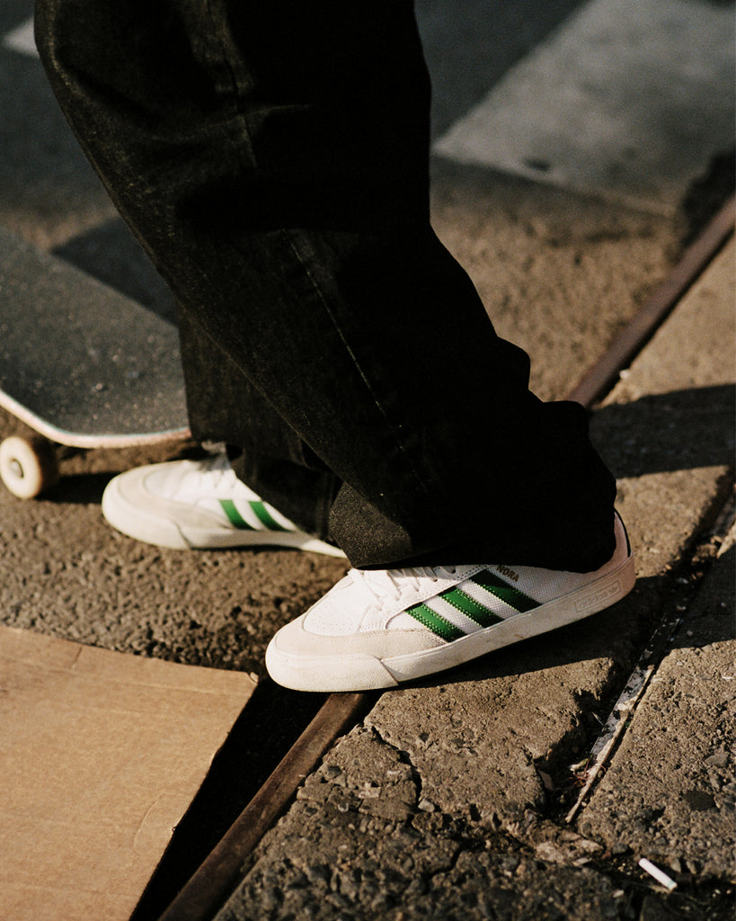 adidas skateboarding nora white green white