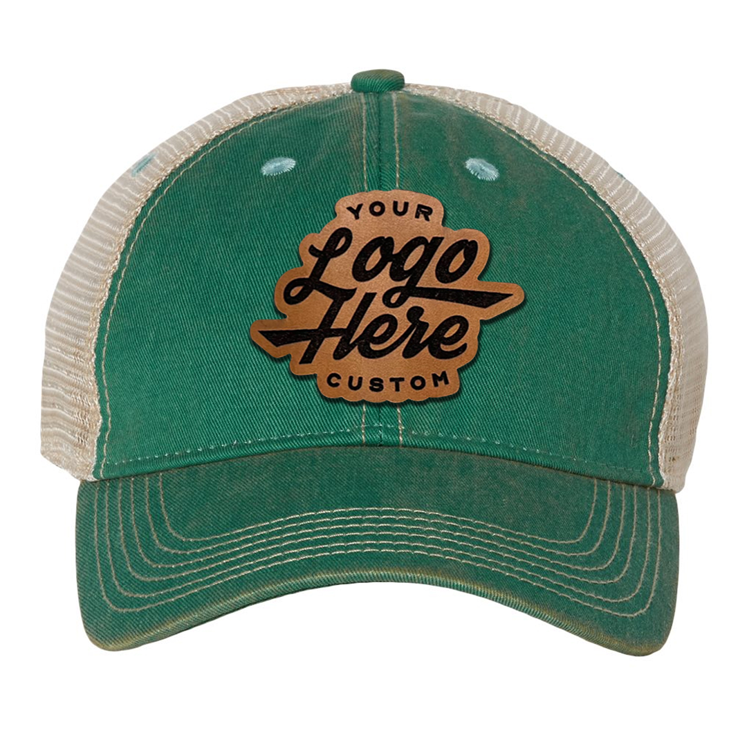 Custom Leather Patch Legacy Trucker Hat