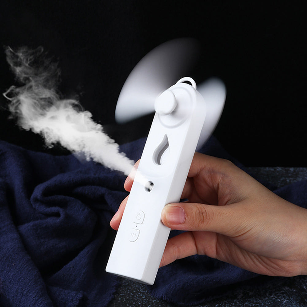2 In 1 Mini Fan Humidifier USB Rechargeable Handheld Fan Water Spray Mist Fans Air Cooler Portable Air Conditioner Humidifier