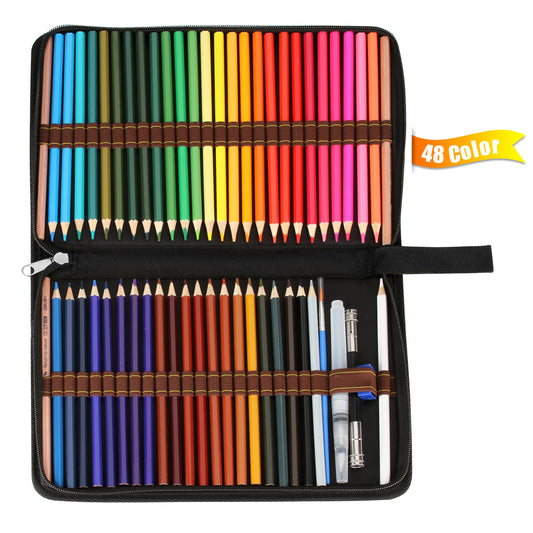 AGPTEK Drawing Pencils Set, 75-Piece Art Supplies Color Drawing Pencils Set  Contains Sketch Pencils, Charcoal Pencils, Water Colored Pencils and Metal