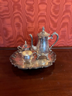 5 Piece- 'Sheffield Reproduction' Silver Plated Tea Set