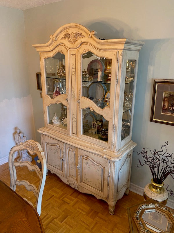 french provincial curio cabinet