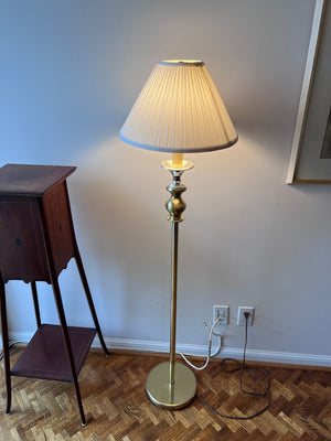 VINTAGE LAUSITZER GLAS 24% LEAD OXIDE CRYSTAL HAND CUT TABLE LAMP