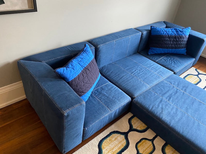 Pottery Barn Teen Denim Wrangler Cushy Lounge Sectional Set – Sell My Stuff  Canada - Canada's Content and Estate Sale Specialists