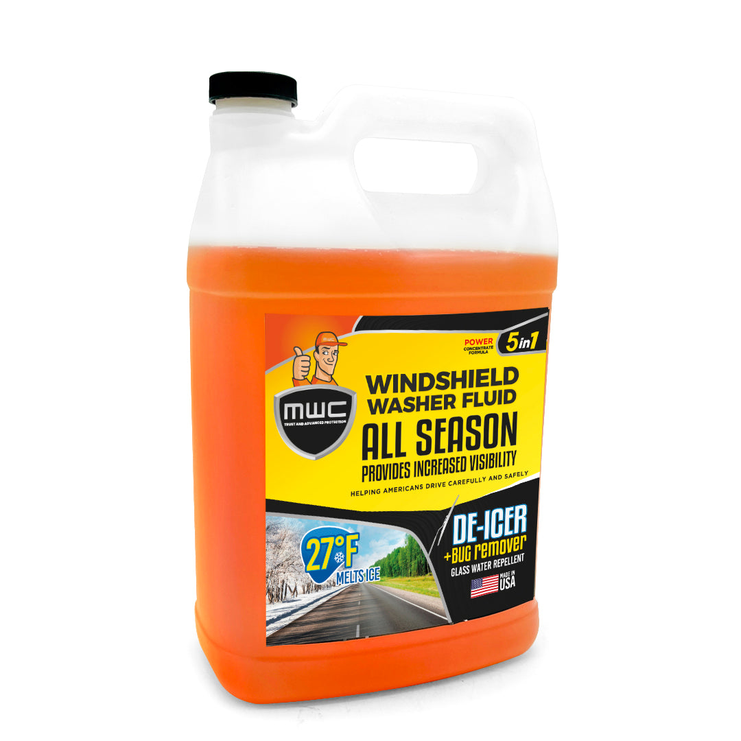 MWC Windshield Washer Fluid, Ready to Use, Removes dirt, Safe for the  environment, Removes grime, Streak Free Glass Cleaner,+ 32°F, 1 Gallon  (3.78