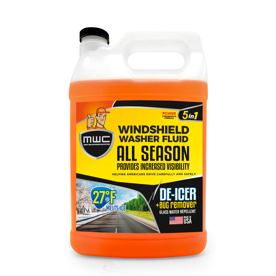 MWC Windshield Washer Fluid, Ready to Use, Removes dirt, Safe for the  environment, Removes grime, Streak Free Glass Cleaner,+ 32°F, 1 Gallon  (3.78