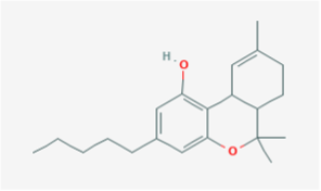 Delta 9 THC 2D Chemical Structure