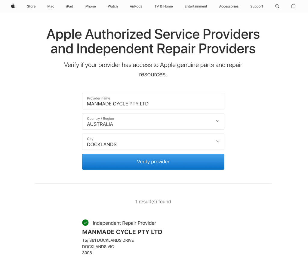 Apple independent repair provider melbourne