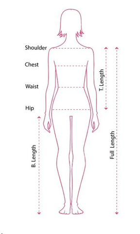 Zeresouq Jumpsuit Size Chart