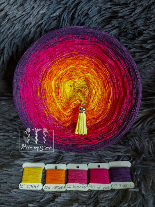 Gradient ombre yarn cake, colour combination C219