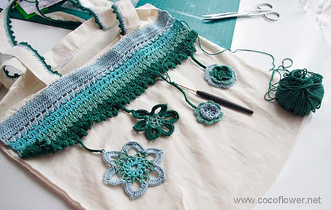 Hæklet Couture: Personliggør din mulepose med blonder - fra CocoFlower