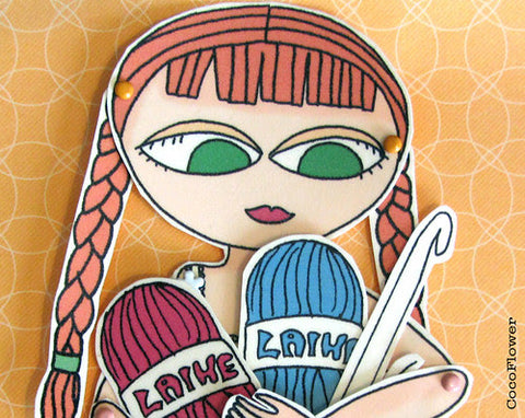 CocoFlower Crochet Addict paperdoll