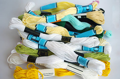 Photo of brand new skeins of yarn