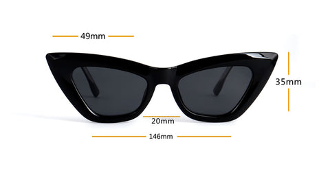 Cat Eye Sunglasses Size