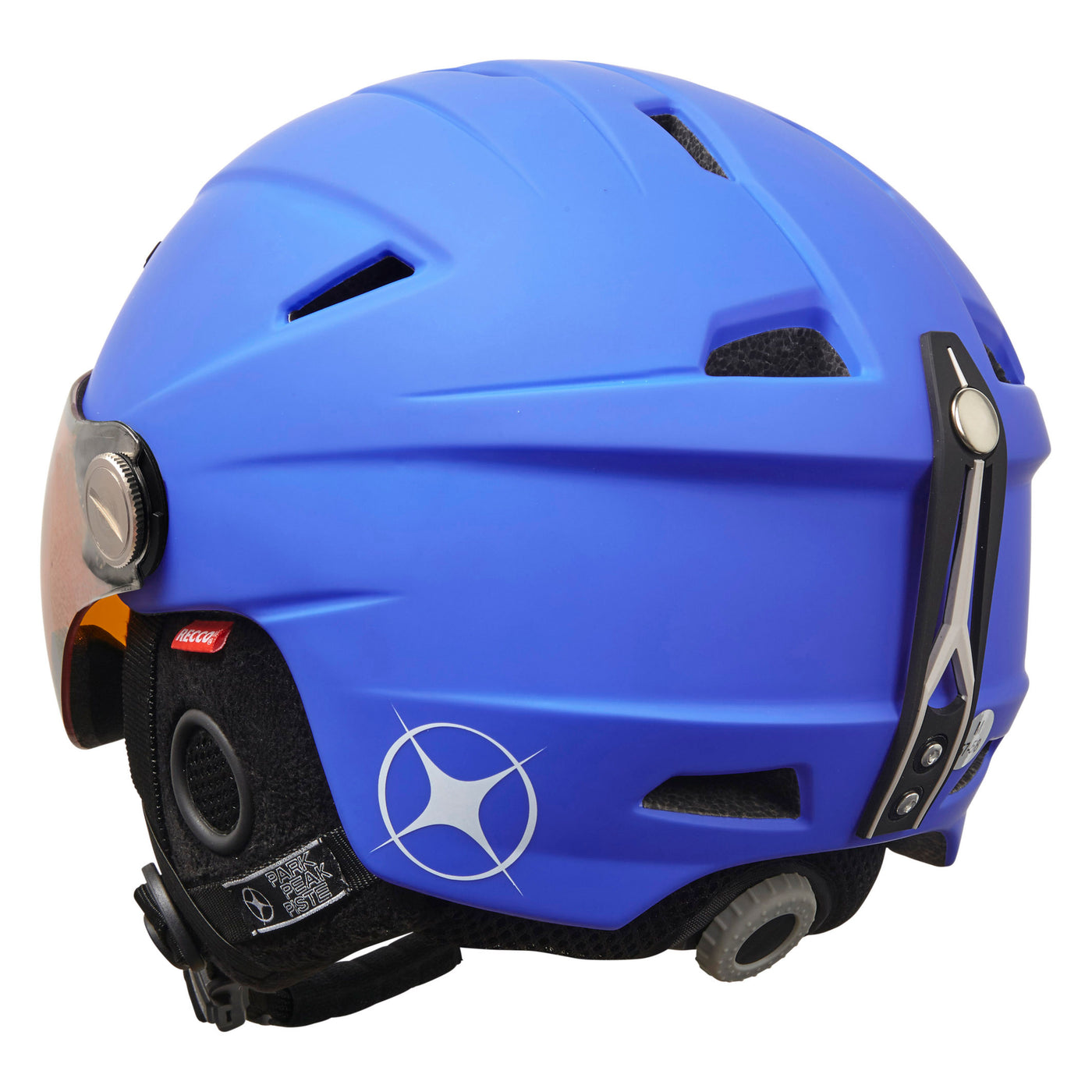 Park Peak Piste - Park Visor Pro Kids Helmet Olympic Blue Matt