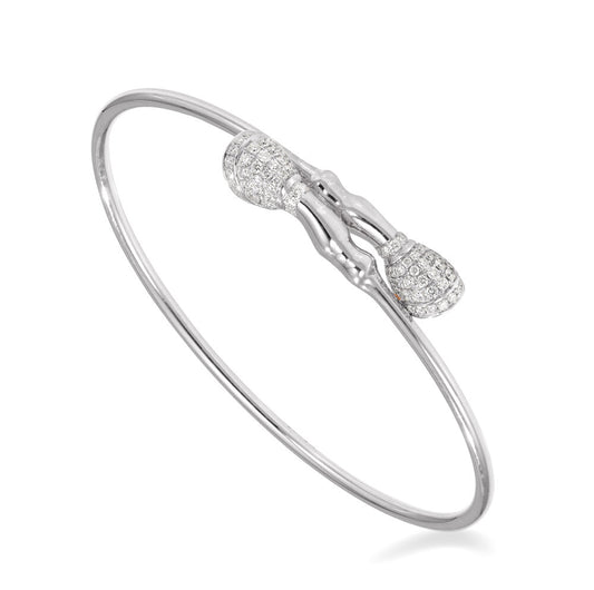 Buy quality Diamond Kada Bracelet In 925 Sterling Silver MGA - BRS2298 in  Amreli