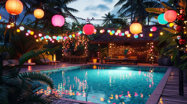 Beautiful pool lights