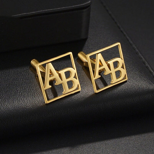 Square Initials Cufflinks