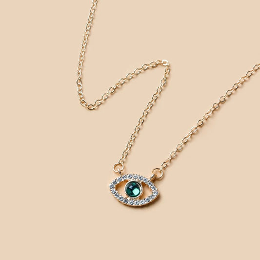 EVIL EYE CHARM NECKLACE 925 SILVER