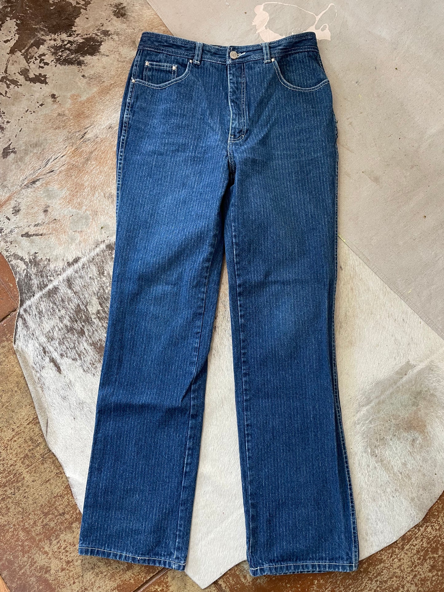 80s Jordache Pinstripe Jeans – Double Barrel Dry Goods