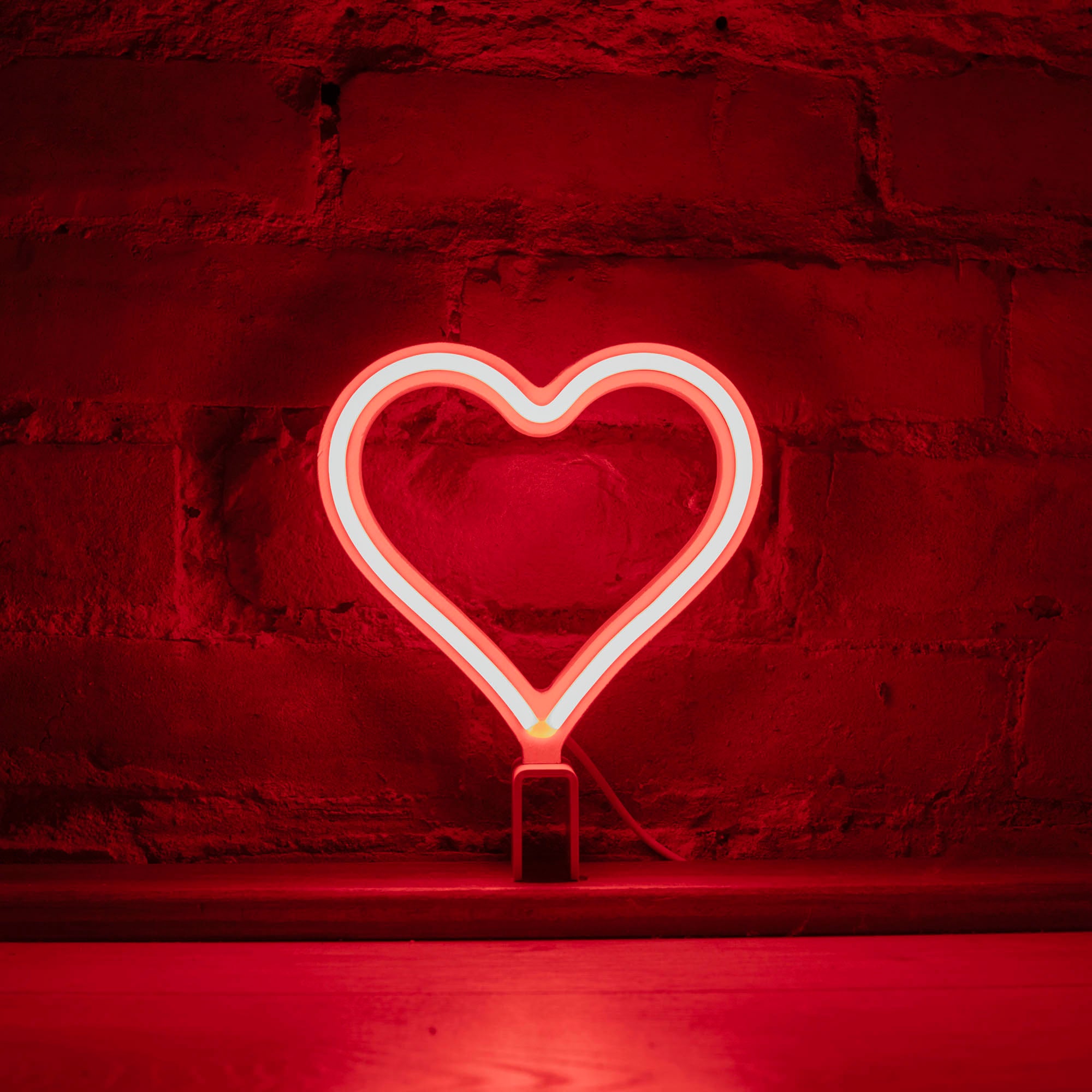 Mini Neon Heart - Red, Our Glowing Hearts