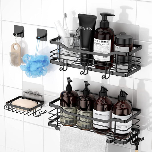 Wall Mounted Bathroom Storage Shelf Self-adhesive Kitchen Corner