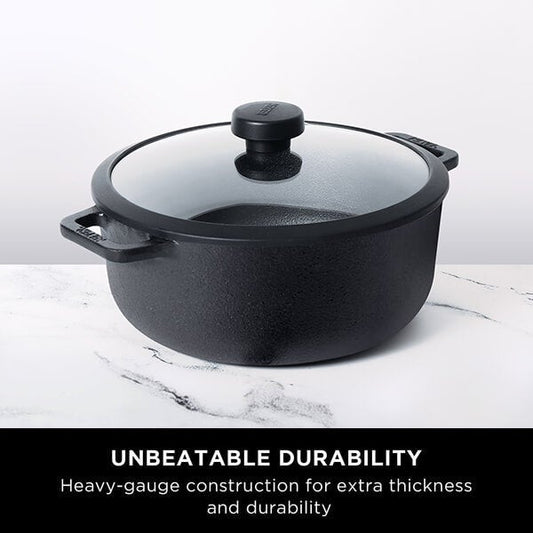 Meyer Pre Seasoned Cast Iron 24cm Deep Kadai — BasicBrowns