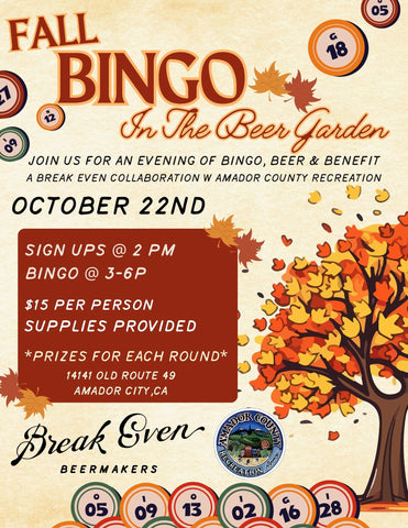 BINGO IN THE BEER GARDEN FLYER