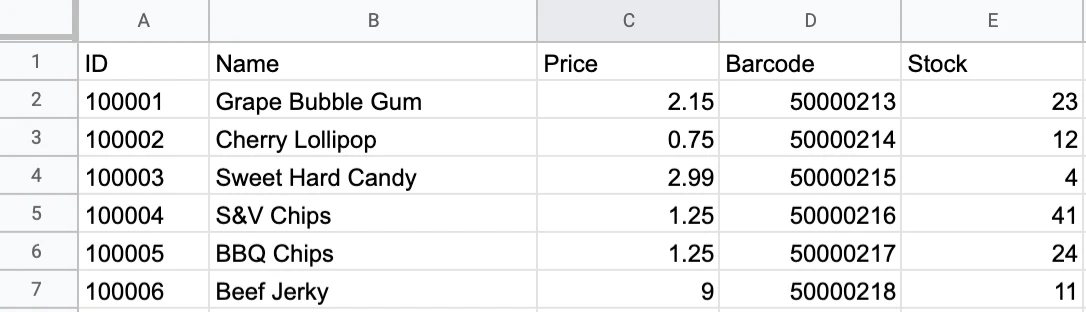 Shopify Migration Hub - Simple Data file example 1