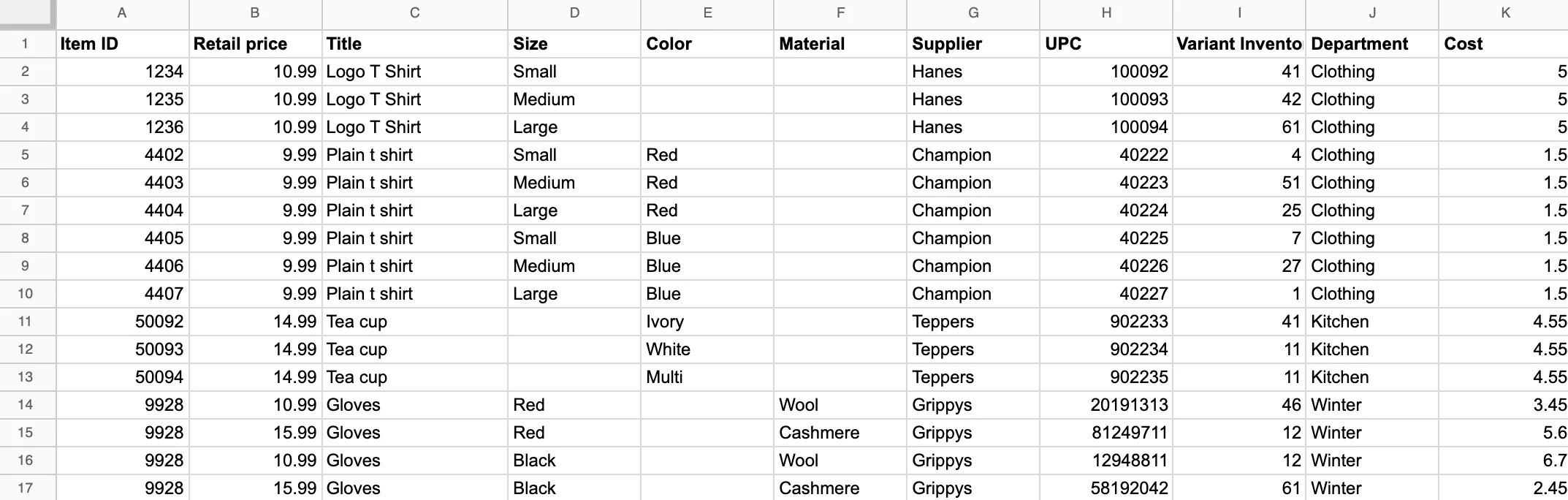 Shopify Migration Hub - Standard File Example