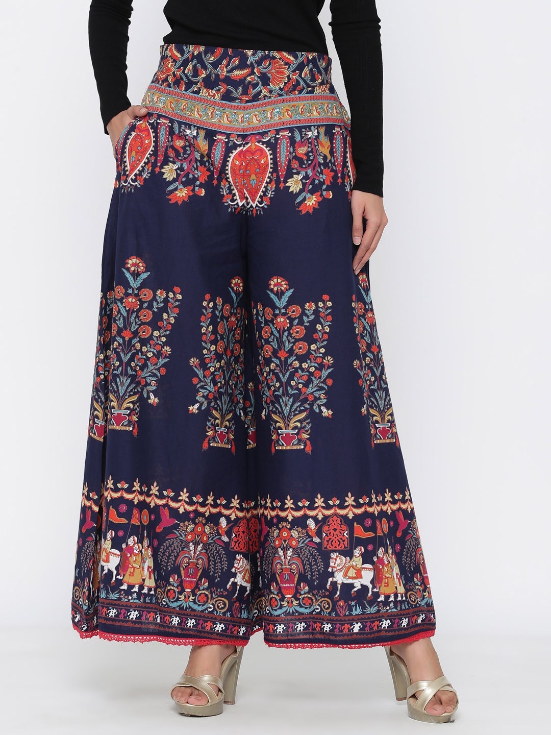 Rayon Party Wear LOTUS PRINT PALAZZO, Flared, Size: Full Length at Rs  190/piece in New Delhi