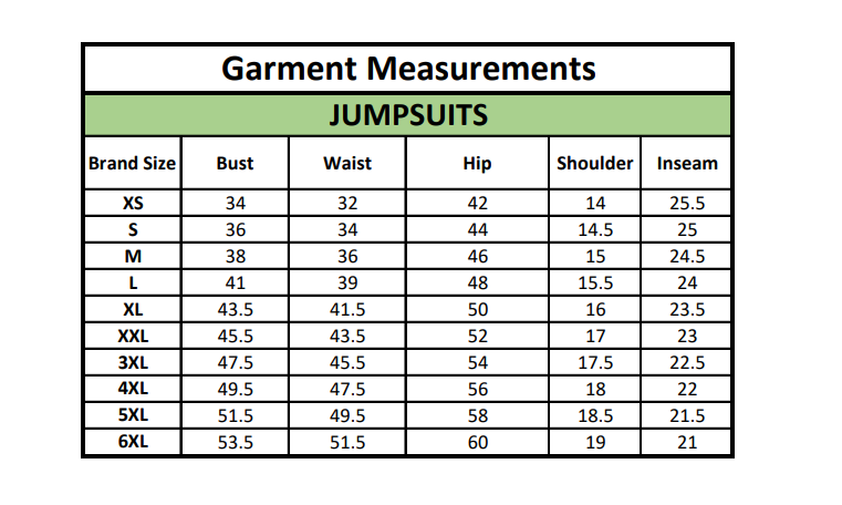 NFL Jersey Size Chart