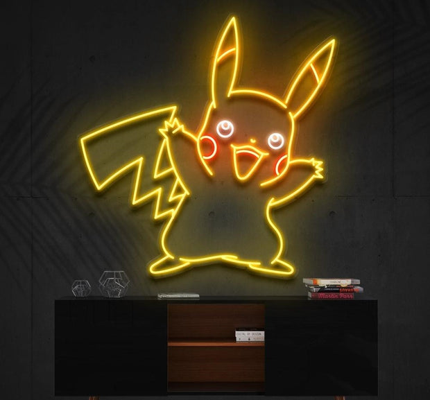 POKEMON - PIKACHU STYLE NEON LAMPE LED MURALE