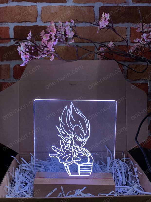 Lampara mural neon Vegeta Dragon Ball Z — nauticamilanonline