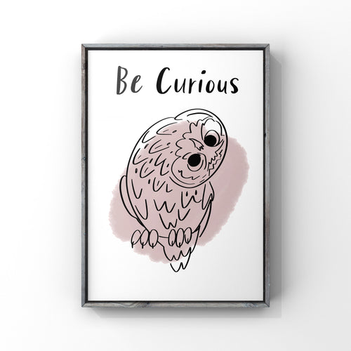 Be Curious Owl - Jenna Little ArtShop
