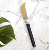Black Leather and Brass Cheese Knife
