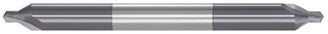 300-006002B: #2 Carbide Center Drill (Combo Drill/Countersink)- 82 deg, 3/16 Shank, 4 OAL, AlTiN, USA
