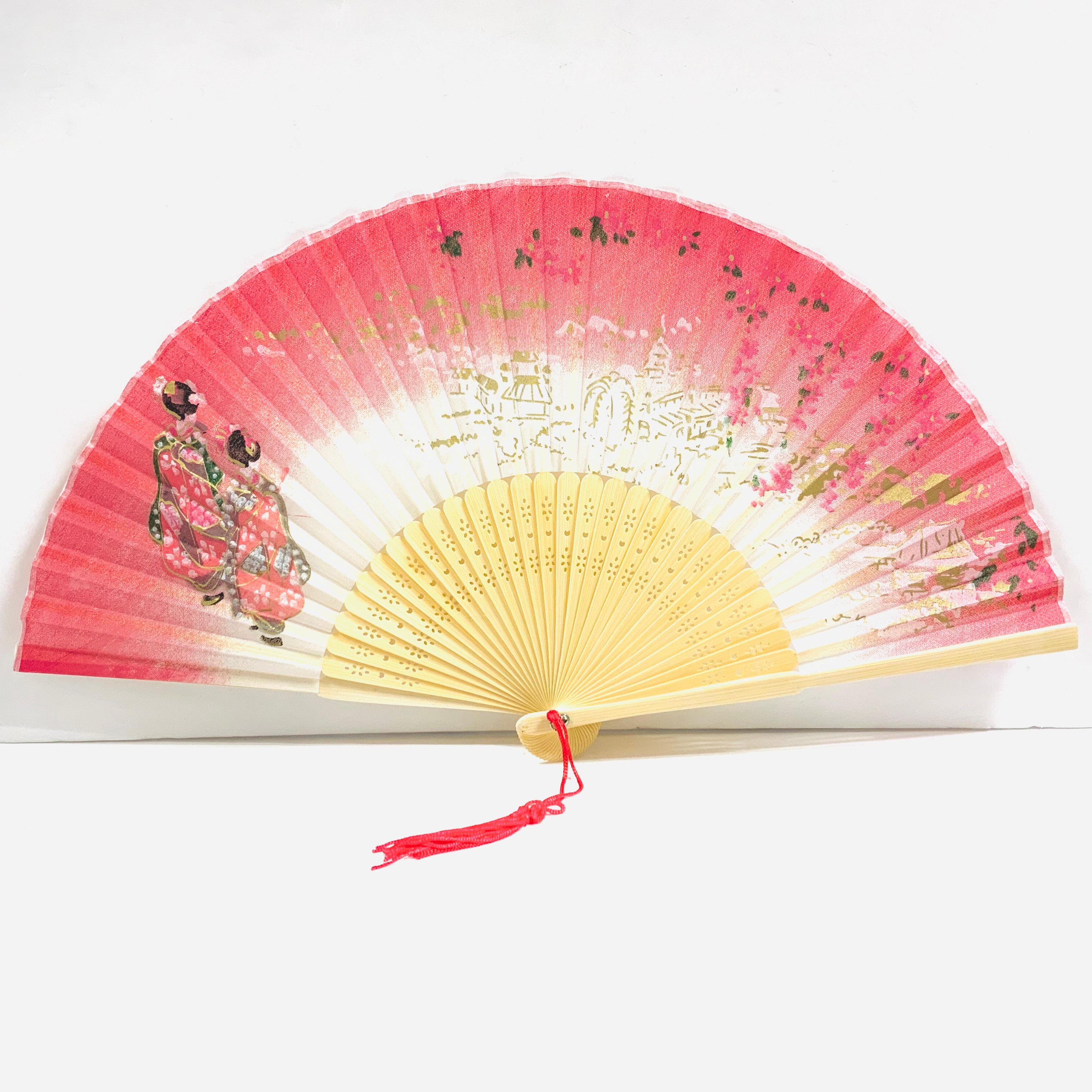 扇子 シルク 舞妓 ピンク 日本 お土産 人気 hand fan folding fan