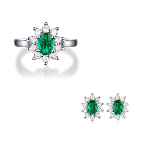Emerald Wedding Ring Sets