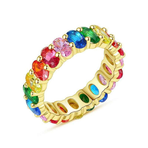 Multi Colored Gemstone Rings