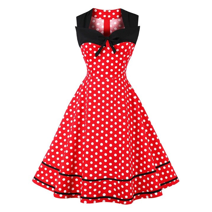 Robe A Pois Style Année 60 - Vintage Nation