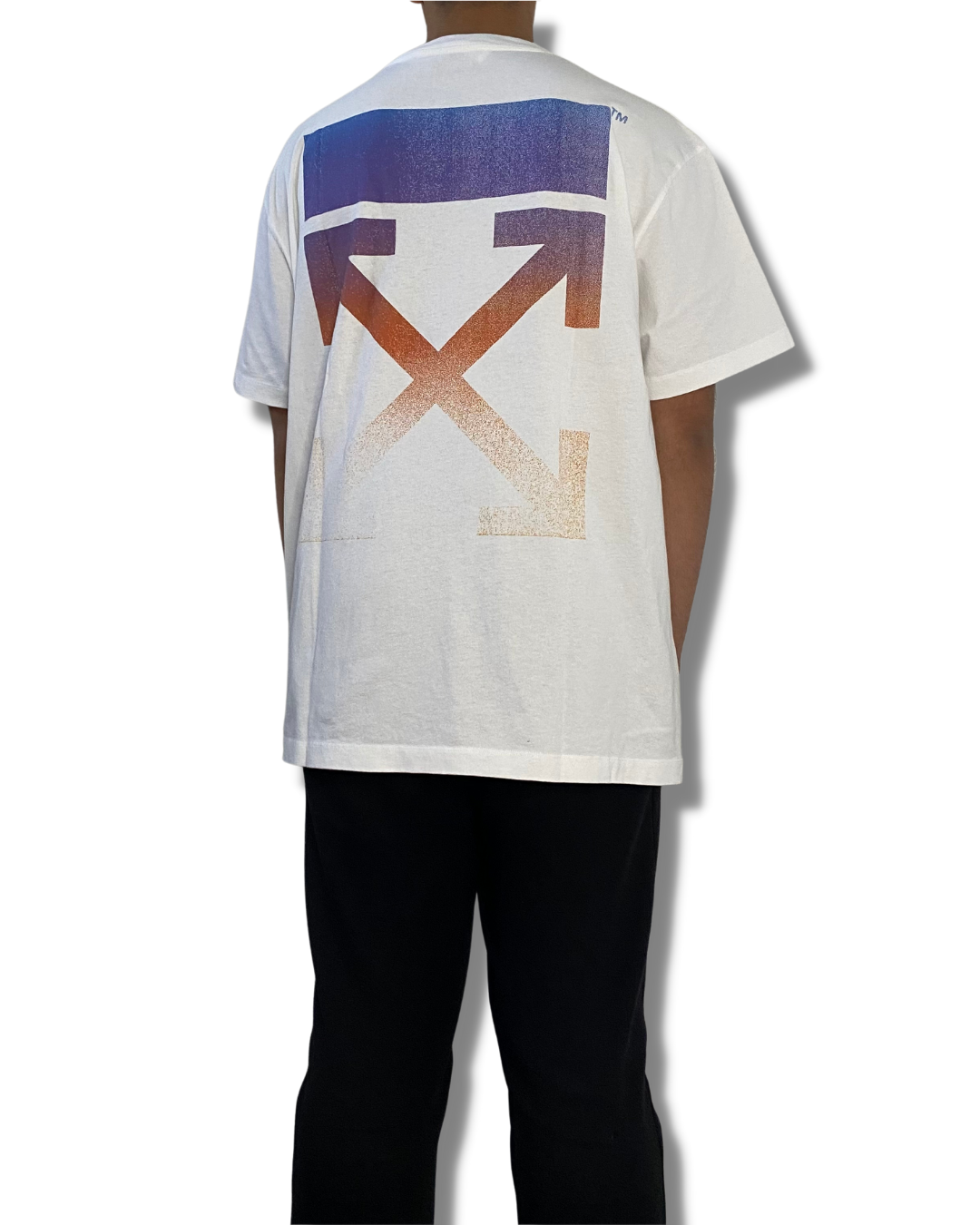 off white colored arrows tee