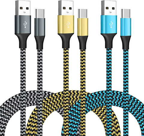 MOTTO] 3ft/10ft Braided USB-C Cable, Extra Long USB A to USB-C