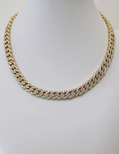 diamond curb link necklace