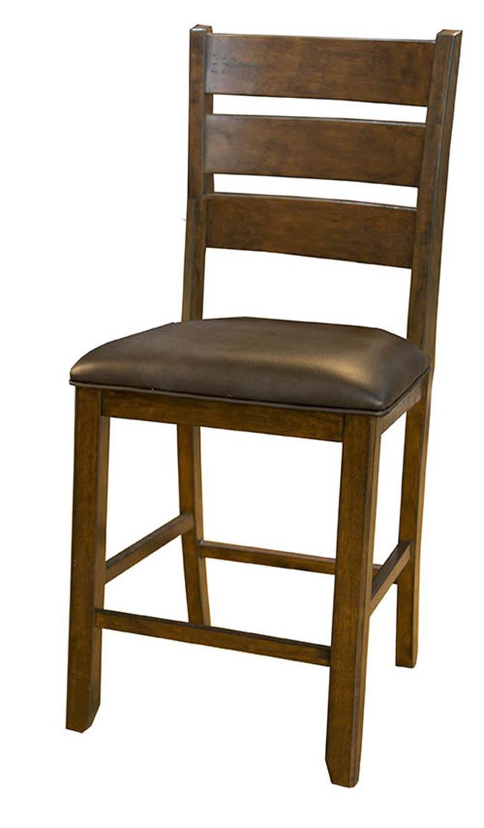 A-America Furniture Mason Ladderback Upholstered Barstool in Macciato (Set of 2)