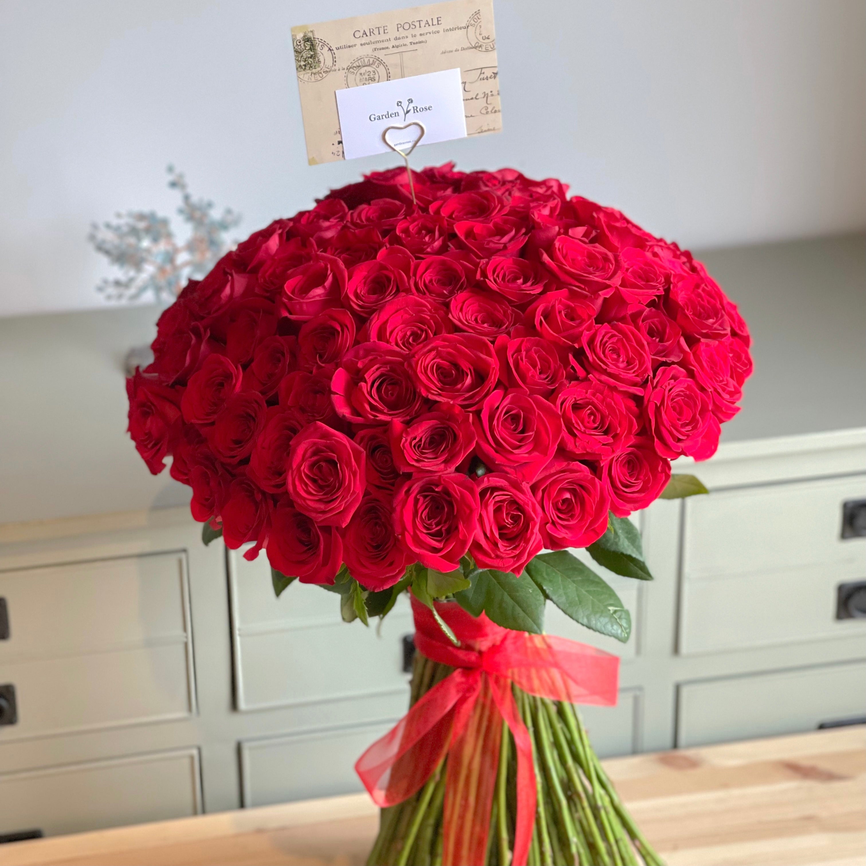 100 Roses - Garden Rose Flowers - LA & OC Same Day Flower Delivery