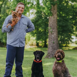 Bobby with Dogs