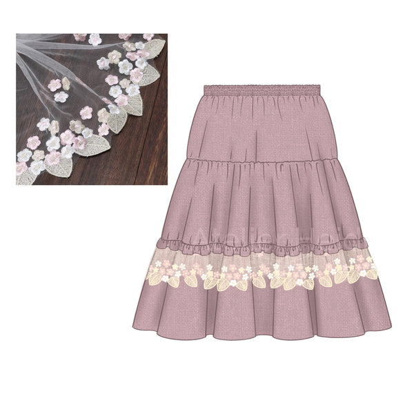 Leaf lace skirt