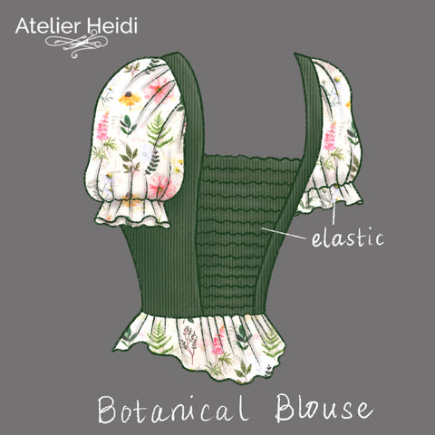 Botanical blouse back